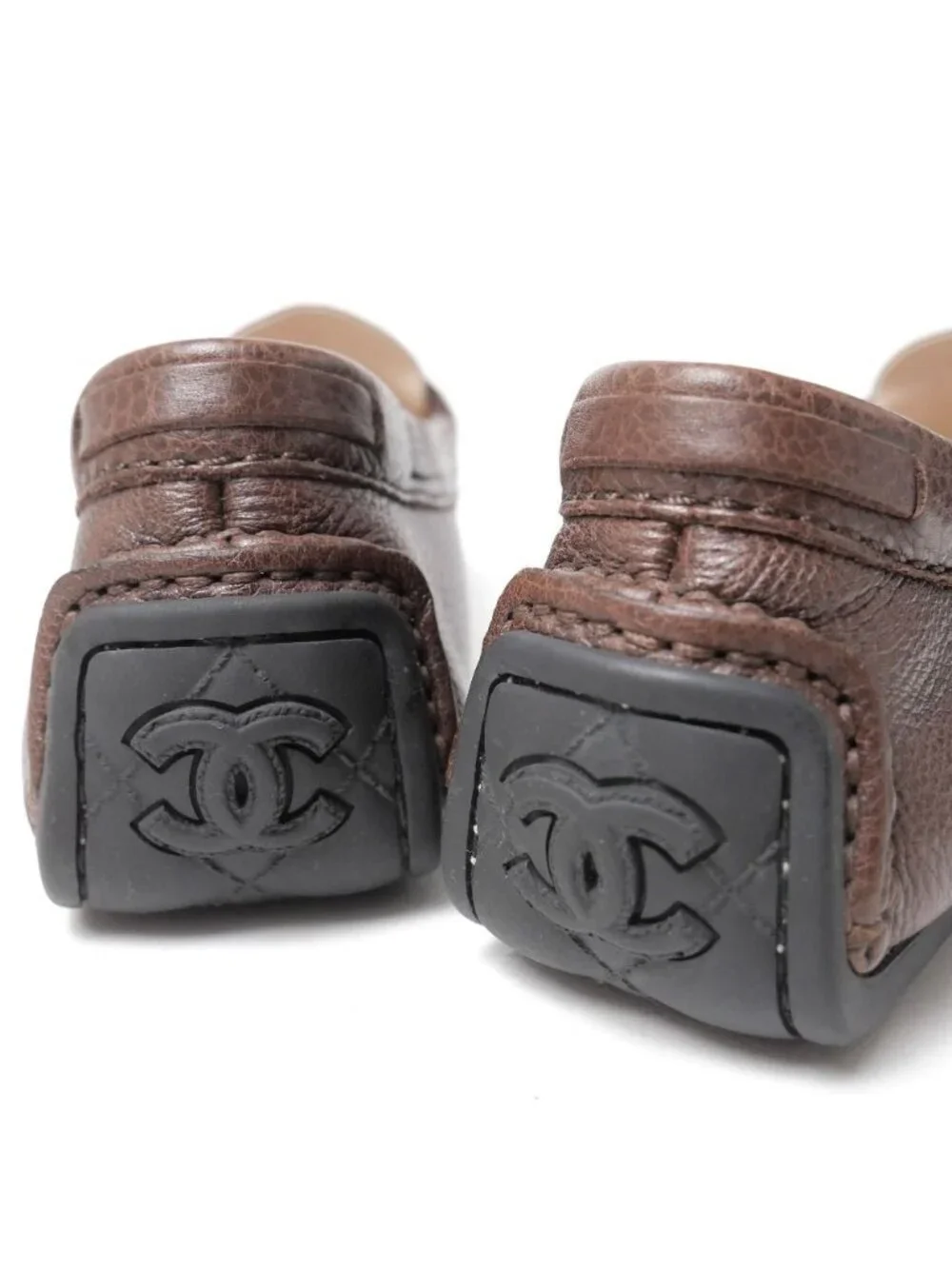 Chanel Loafers 35.5 Driving Shoes Slip On CC Logo Tassel